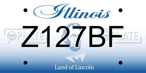 Z127BF Illinois License Plate