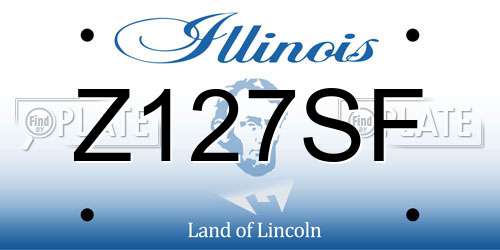 Z127SF Illinois License Plate