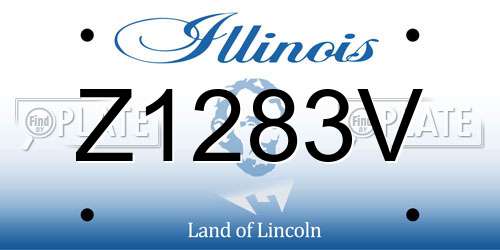 Z1283V Illinois License Plate