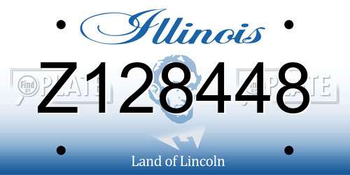 Z128448 Illinois License Plate
