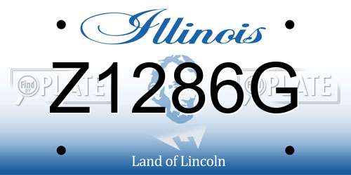 Z1286G Illinois License Plate