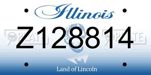 Z128814 Illinois License Plate