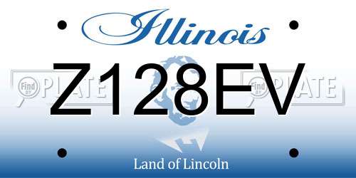Z128EV Illinois License Plate