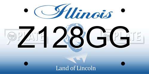 Z128GG Illinois License Plate