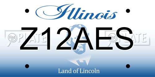 Z12AES Illinois License Plate