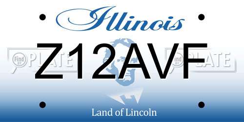 Z12AVF Illinois License Plate