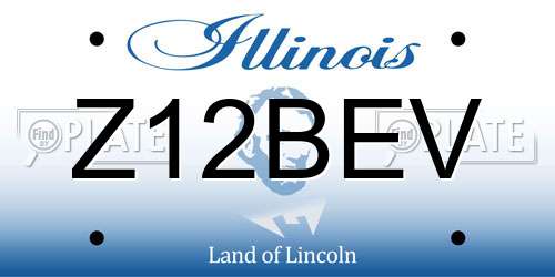 Z12BEV Illinois License Plate