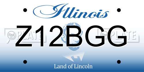 Z12BGG Illinois License Plate