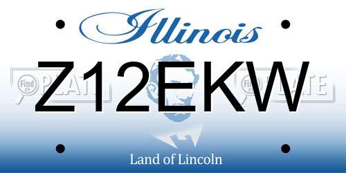 Z12EKW Illinois License Plate