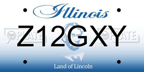 Z12GXY Illinois License Plate