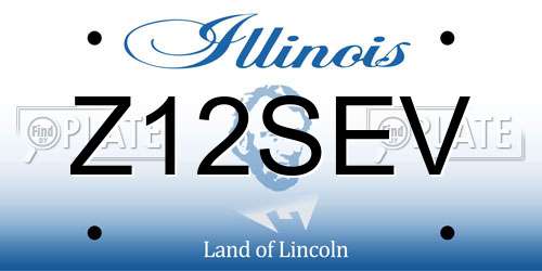 Z12SEV Illinois License Plate