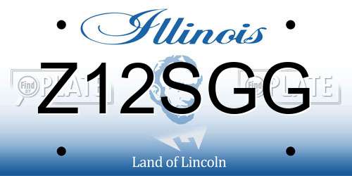 Z12SGG Illinois License Plate