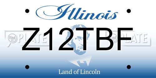 Z12TBF Illinois License Plate