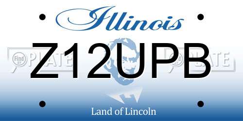 Z12UPB Illinois License Plate