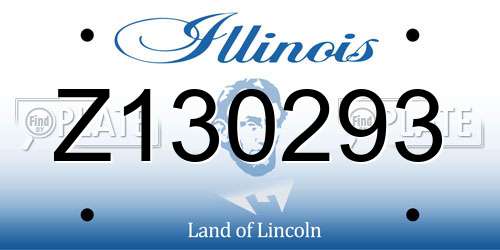 Z130293 Illinois License Plate