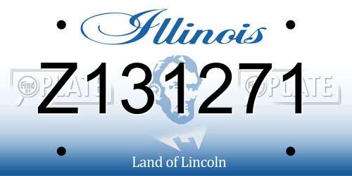 Z131271 Illinois License Plate