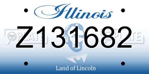 Z131682 Illinois License Plate
