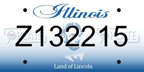 Z132215 Illinois License Plate