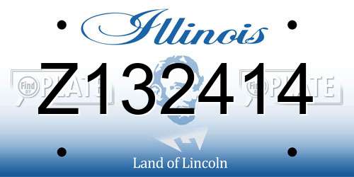 Z132414 Illinois License Plate