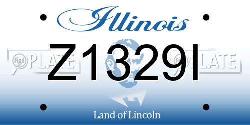 Z1329I Illinois License Plate