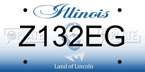 Z132EG Illinois License Plate