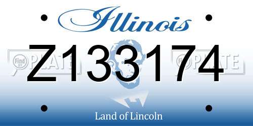 Z133174 Illinois License Plate