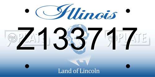 Z133717 Illinois License Plate