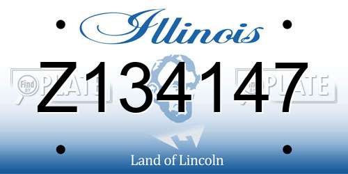 Z134147 Illinois License Plate