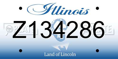 Z134286 Illinois License Plate