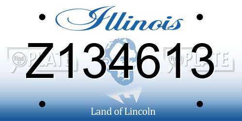 Z134613 Illinois License Plate