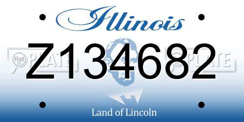 Z134682 Illinois License Plate