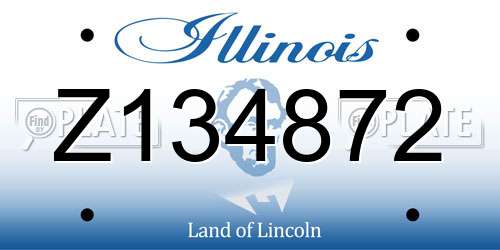 Z134872 Illinois License Plate