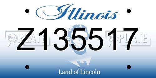 Z135517 Illinois License Plate