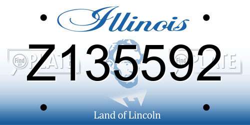 Z135592 Illinois License Plate