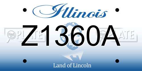 Z1360A Illinois License Plate