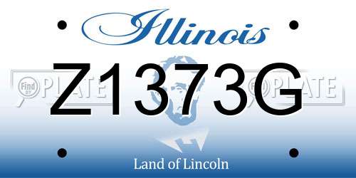 Z1373G Illinois License Plate