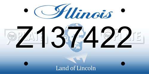 Z137422 Illinois License Plate