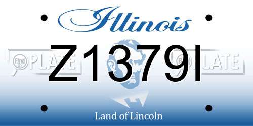 Z1379I Illinois License Plate