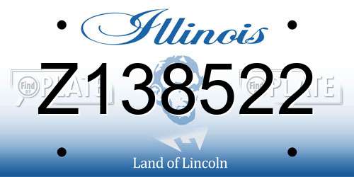 Z138522 Illinois License Plate