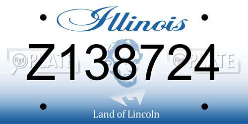 Z138724 Illinois License Plate