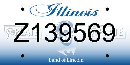 Z139569 Illinois License Plate