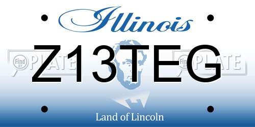 Z13TEG Illinois License Plate
