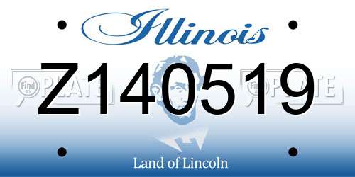 Z140519 Illinois License Plate