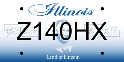Z140HX Illinois License Plate