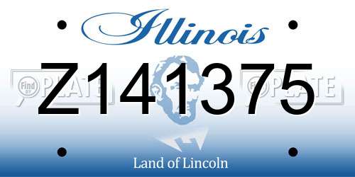 Z141375 Illinois License Plate