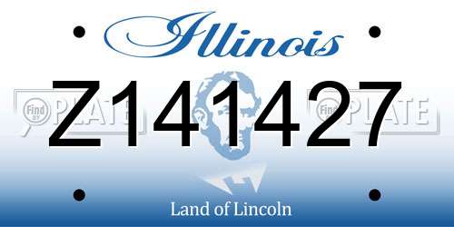 Z141427 Illinois License Plate