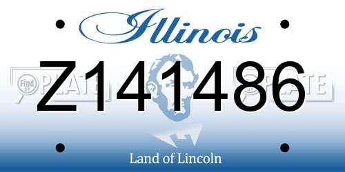 Z141486 Illinois License Plate