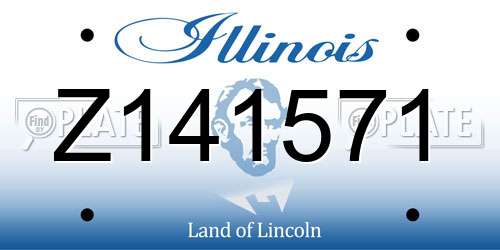Z141571 Illinois License Plate