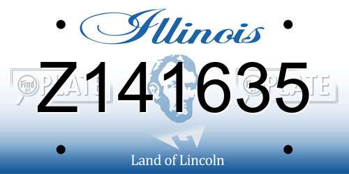 Z141635 Illinois License Plate