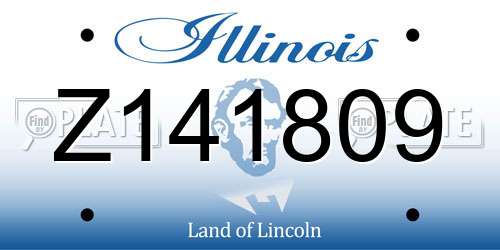 Z141809 Illinois License Plate